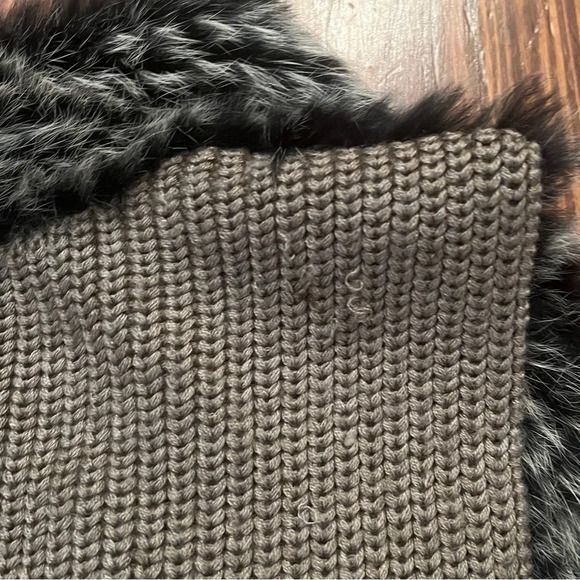 QUINN Rabbit Fur Vest Cardigan Nordstrom - Picture 6 of 7